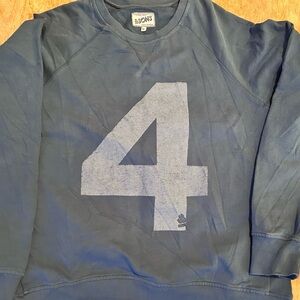 Blue Number 4 Men's crewneck Sweatshirt
